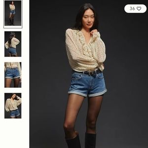 NWOT Anthropologie Pilcro Low-Rise Slim Boyfriend Shorts 30 Waist